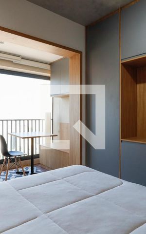 Studio para alugar com 24m², 1 quarto e sem vagaQuarto
