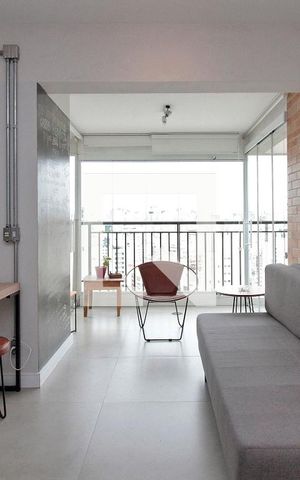 Apartamento para alugar com 73m², 1 quarto e 2 vagasSala