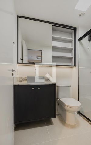 Studio para alugar com 25m², 1 quarto e sem vaga Studio para alugar com 25m², 1 quarto e sem vagaBanheiro