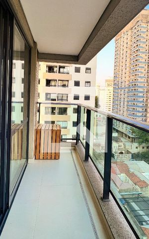 Studio para alugar com 44m², 1 quarto e 1 vagaVaranda