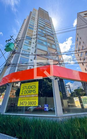 Studio à venda com 31m², 1 quarto e sem vaga Studio à venda com 31m², 1 quarto e sem vagaFachada + Plaquinha
