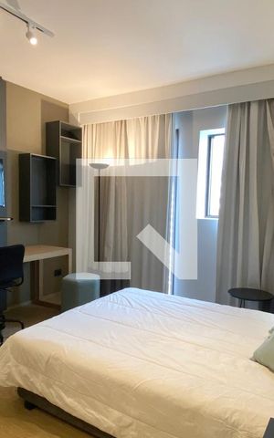 Studio para alugar com 34m², 1 quarto e 1 vagaQuarto