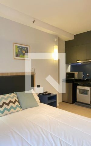 Studio para alugar com 34m², 1 quarto e 1 vagaQuarto