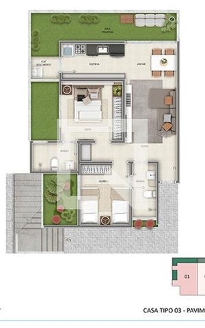 Casa de condomínio à venda com 116m², 3 quartos e 2 vagas