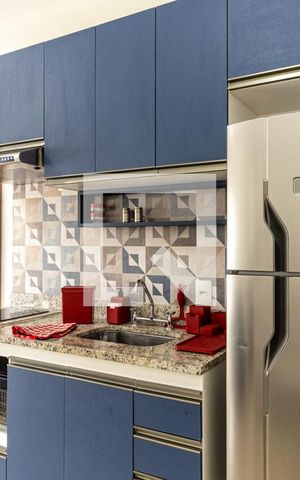 Apartamento à venda com 42m², 1 quarto e 1 vagaCozinha - Geladeira
