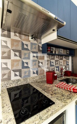Apartamento à venda com 42m², 1 quarto e 1 vagaCozinha - Cooktop