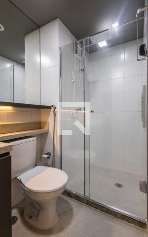 Apartamento para alugar com 32m², 1 quarto e sem vagaBanheiro da Suíte