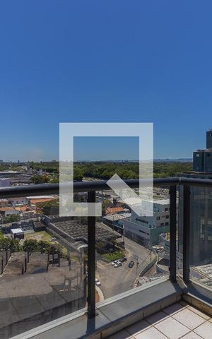 Studio para alugar com 55m², 1 quarto e 1 vaga Studio para alugar com 55m², 1 quarto e 1 vagaSacada do quarto