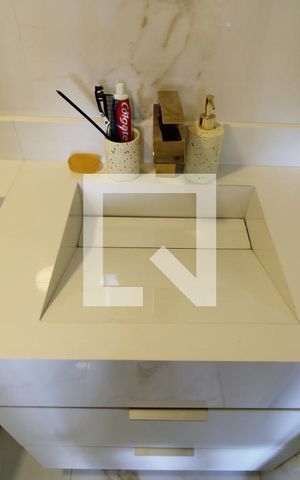 Studio à venda com 29m², 1 quarto e sem vagaDetalhe do banheiro da suíte - Pia 