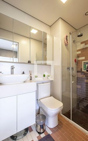 Studio para alugar com 34m², 1 quarto e 1 vaga Studio para alugar com 34m², 1 quarto e 1 vagaBanheiro