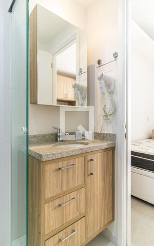 Studio à venda com 23m², 1 quarto e sem vagaBanheiro - Armários
