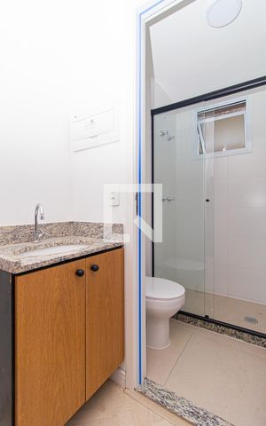 Studio para alugar com 19m², 1 quarto e sem vaga Studio para alugar com 19m², 1 quarto e sem vagaBanheiro