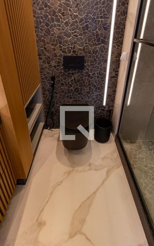 Apartamento à venda com 147m², 2 quartos e 2 vagasDetalhe do banheiro da suíte 