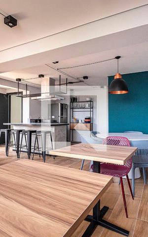Studio para alugar com 25m², 1 quarto e sem vaga Studio para alugar com 25m², 1 quarto e sem vagaÁrea comum - Salão de Festas