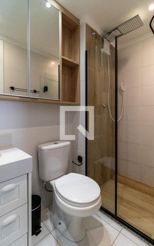 Apartamento para alugar com 28m², 1 quarto e sem vaga Apartamento para alugar com 28m², 1 quarto e sem vagaBanheiro da Suíte