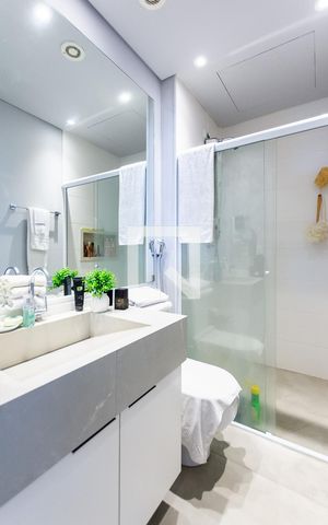 Studio para alugar com 54m², 1 quarto e 1 vaga Studio para alugar com 54m², 1 quarto e 1 vagaBanheiro