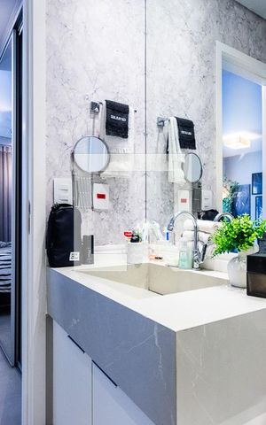 Studio para alugar com 54m², 1 quarto e 1 vaga Studio para alugar com 54m², 1 quarto e 1 vagaBanheiro