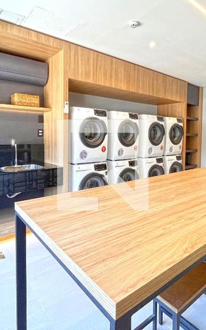 Studio para alugar com 28m², 1 quarto e 1 vagaLavanderia