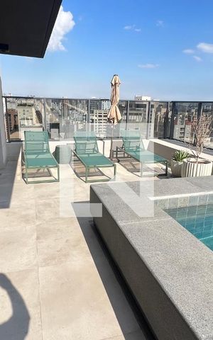 Studio para alugar com 19m², 1 quarto e sem vaga Studio para alugar com 19m², 1 quarto e sem vagaÁrea comum - Piscina