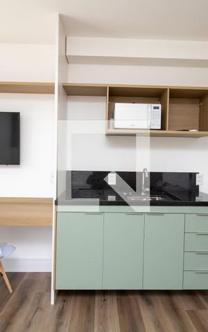 Studio à venda com 34m², 1 quarto e sem vaga Studio à venda com 34m², 1 quarto e sem vagaCozinha- panorâmica