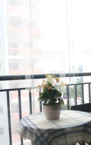 Studio à venda com 25m², 1 quarto e sem vagaVaranda