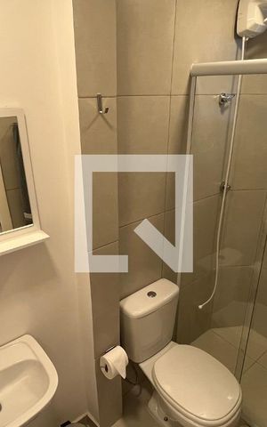 Studio para alugar com 25m², 1 quarto e sem vaga Studio para alugar com 25m², 1 quarto e sem vagaBanheiro