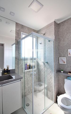 Apartamento para alugar com 84m², 3 quartos e 2 vagasBanheiro do Quarto 1 - Suíte