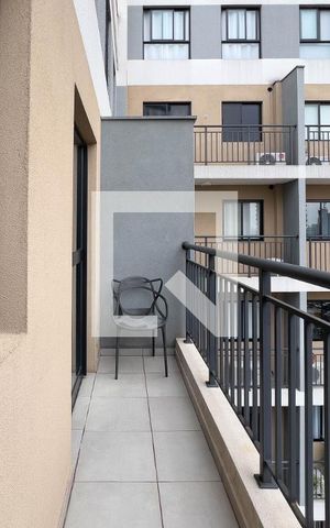 Studio à venda com 25m², 1 quarto e sem vagaVaranda