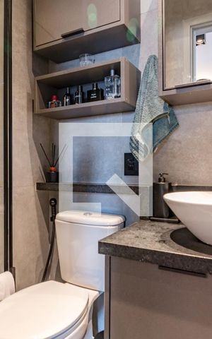 Apartamento à venda com 60m², 1 quarto e 1 vagaBanheiro da suíte
