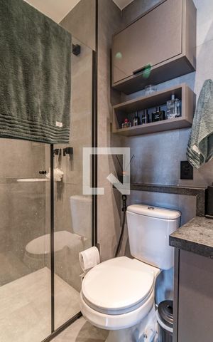 Apartamento à venda com 60m², 1 quarto e 1 vagaBanheiro da suíte