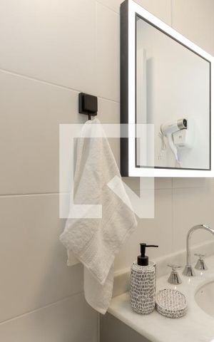 Studio para alugar com 25m², 1 quarto e sem vaga Studio para alugar com 25m², 1 quarto e sem vagaBanheiro