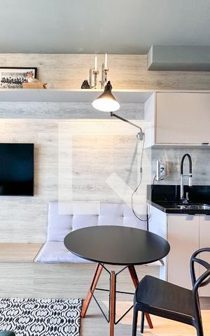 Studio para alugar com 32m², 1 quarto e sem vaga Studio para alugar com 32m², 1 quarto e sem vagaSala