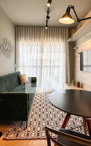 Studio para alugar com 32m², 1 quarto e sem vaga Studio para alugar com 32m², 1 quarto e sem vagaSala