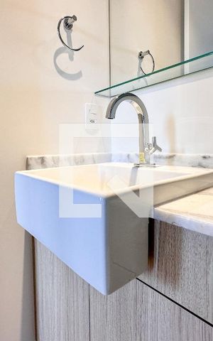 Studio para alugar com 32m², 1 quarto e sem vaga Studio para alugar com 32m², 1 quarto e sem vagaBanheiro