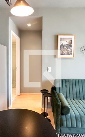 Studio para alugar com 32m², 1 quarto e sem vaga Studio para alugar com 32m², 1 quarto e sem vagaSala