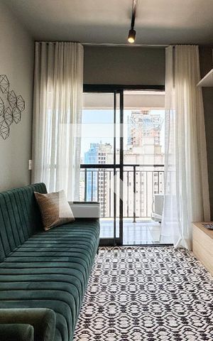 Studio para alugar com 32m², 1 quarto e sem vaga Studio para alugar com 32m², 1 quarto e sem vagaSala