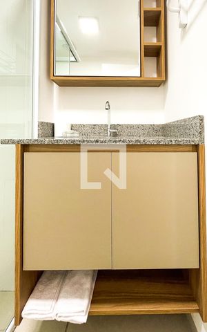 Studio para alugar com 24m², 1 quarto e sem vaga Studio para alugar com 24m², 1 quarto e sem vagaBanheiro