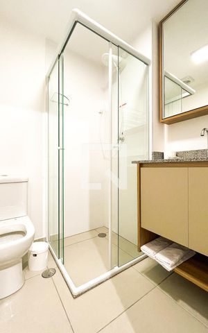 Studio para alugar com 24m², 1 quarto e sem vaga Studio para alugar com 24m², 1 quarto e sem vagaBanheiro