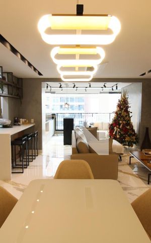 Apartamento à venda com 108m², 3 quartos e 2 vagasSala integrada com Cozinha e Área Gourmet