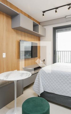 Studio para alugar com 24m², 1 quarto e sem vaga Studio para alugar com 24m², 1 quarto e sem vagaSala/ quarto