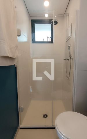 Studio para alugar com 25m², 1 quarto e sem vaga Studio para alugar com 25m², 1 quarto e sem vagaBanheiro