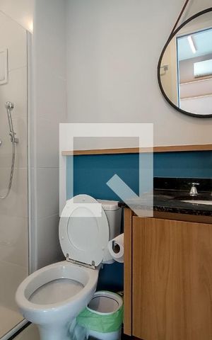 Studio para alugar com 25m², 1 quarto e sem vaga Studio para alugar com 25m², 1 quarto e sem vagaBanheiro