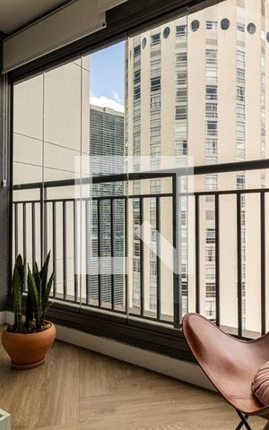 Studio à venda com 43m², 1 quarto e sem vagaVaranda da Sala