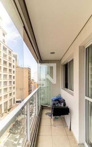 Studio à venda com 32m², 1 quarto e 1 vagaVaranda