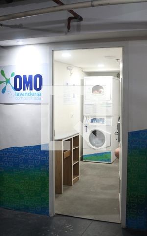 Studio para alugar com 42m², 1 quarto e 1 vagaLavanderia