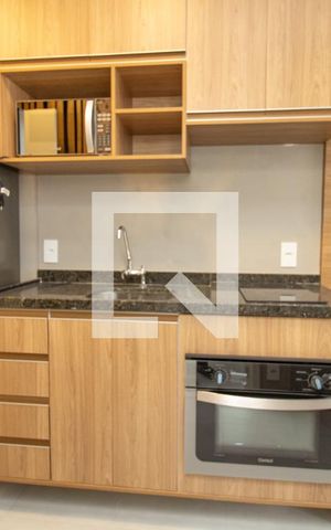 Studio à venda com 24m², 1 quarto e sem vaga Studio à venda com 24m², 1 quarto e sem vagaCozinha, panorâmica