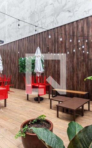 Studio à venda com 28m², 1 quarto e sem vaga Studio à venda com 28m², 1 quarto e sem vagaÁrea Comum - Espaço Externo