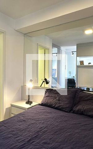 Studio para alugar com 35m², 1 quarto e sem vaga Studio para alugar com 35m², 1 quarto e sem vagaQuarto