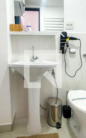 Studio para alugar com 33m², 1 quarto e sem vaga Studio para alugar com 33m², 1 quarto e sem vagaBanheiro