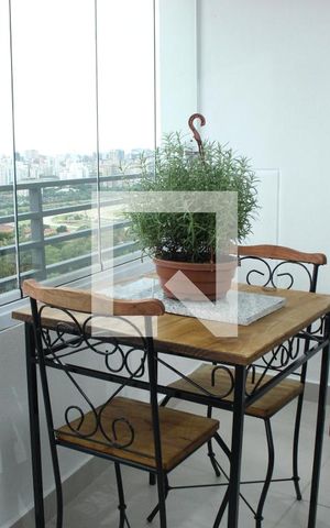 Apartamento para alugar com 25m², 1 quarto e sem vagaSacada gourmet